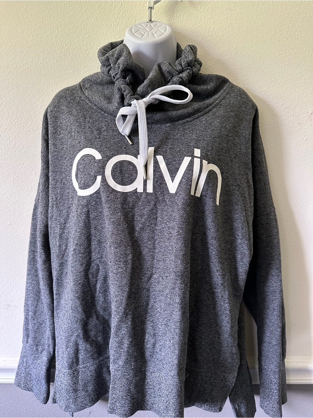 Calvin Klein Charcoal Gray Pullover Hoodie